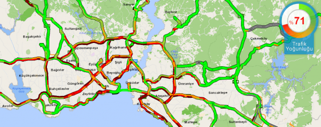 İstanbul'da kısıtlama öncesi trafik yoğunluğu